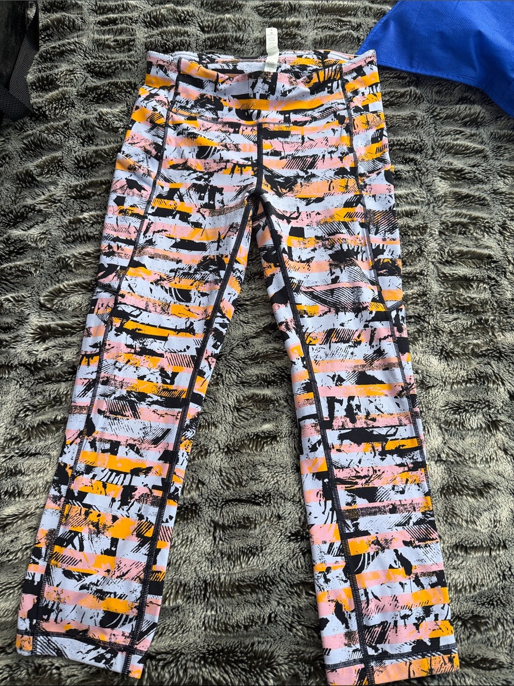 lululemon athletica Pink, Orange, Black Abstract Print Leggings